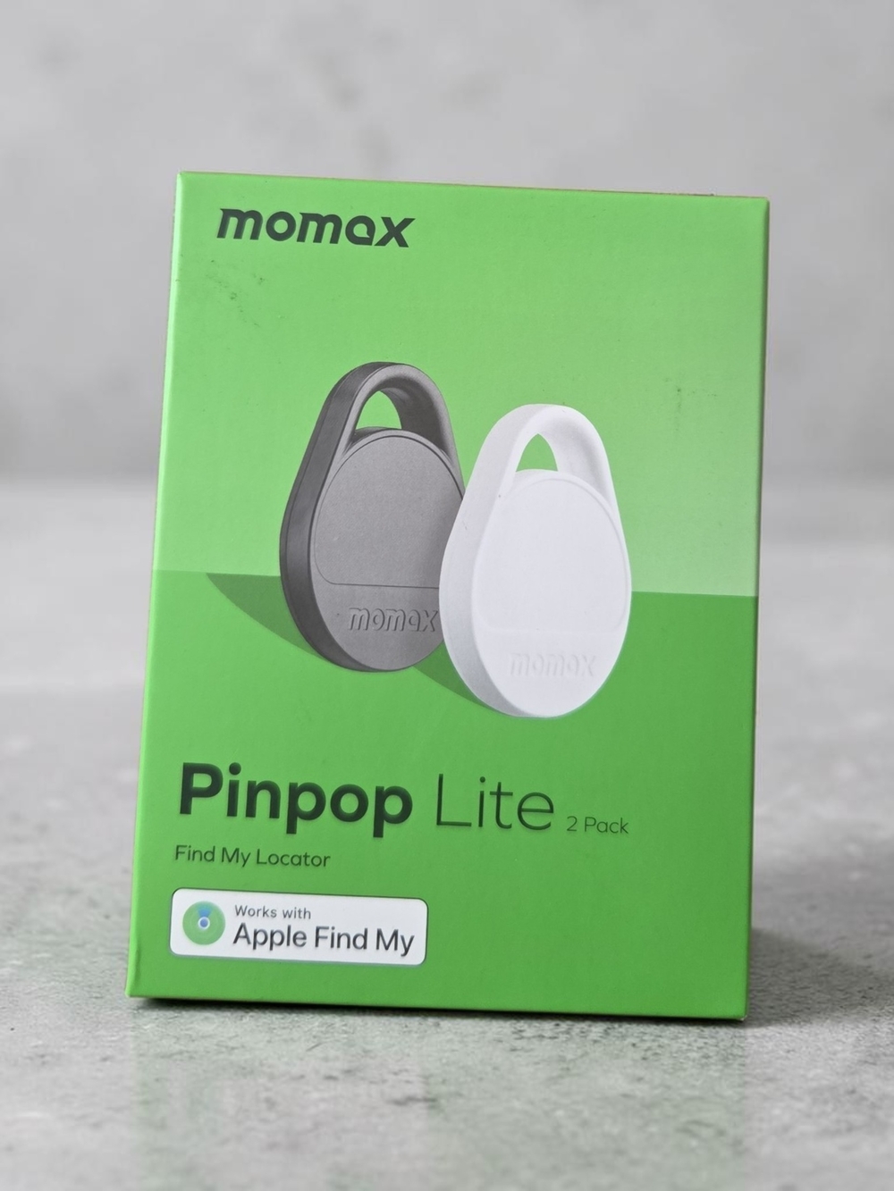 Moma Pinpop Lite 2-Pack Find My Locators - Gray & White